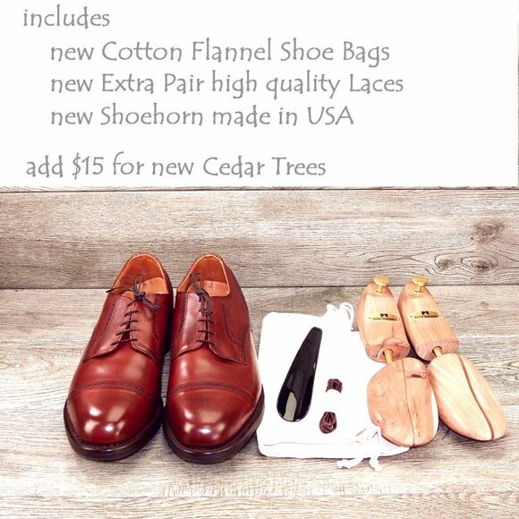 *NIB* $395 Allen Edmonds BENTON Derby 14 B Narrow Dark Chili * add $15 new Trees main image 4